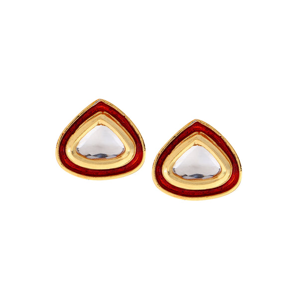 Red Meena Earrings