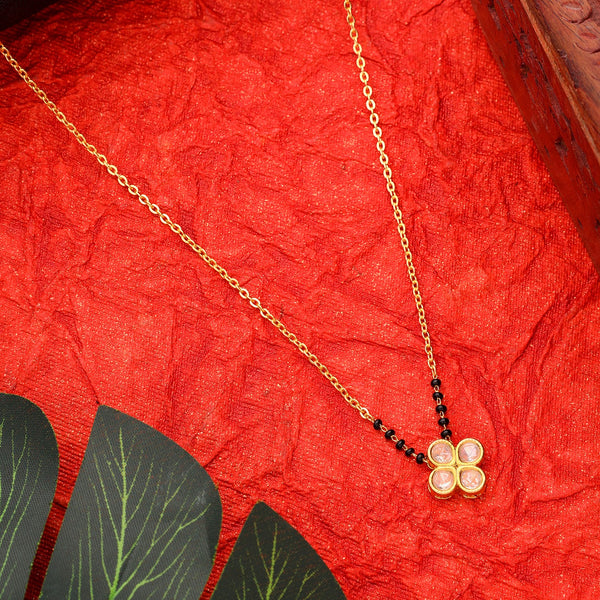 Polki Flower Mangalsutra