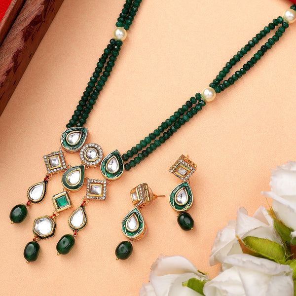 Green-Geometric Long Necklace