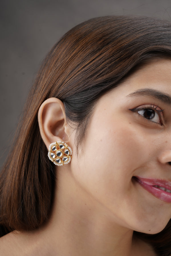 Kundan Flora Earrings